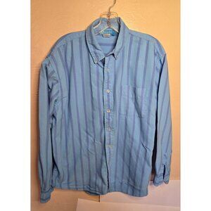 Fresh Produce Men's Blue Hue Striped 100% Cotton Button Down Casual Colorful